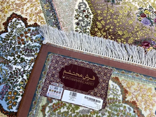 فرش 1200 شانه پلی ارژان رنگ گلبهی کد 100908