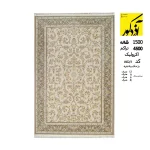 فرش 1500 شانه، 4500 تراکم آکرولیک بژ حاشیه نقره کد 1602/3