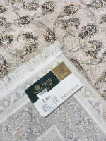 فرش 1500 شانه، 4500 تراکم آکرولیک بژ حاشیه نقره کد 1602/3