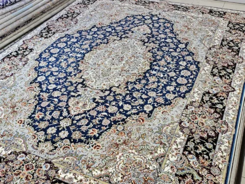 فرش ماشینی 9متری کلکسیون الدورادو طرح سالاری،آیسان کاربنی