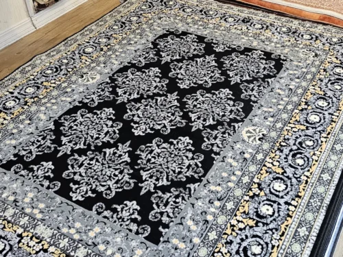 فرش ماشینی عرش،باران طوسی کاهویی