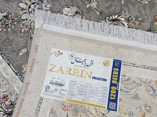 فرش زرین آکریلیک 1200 شانه، 3600 تراکم کد زرین دودی