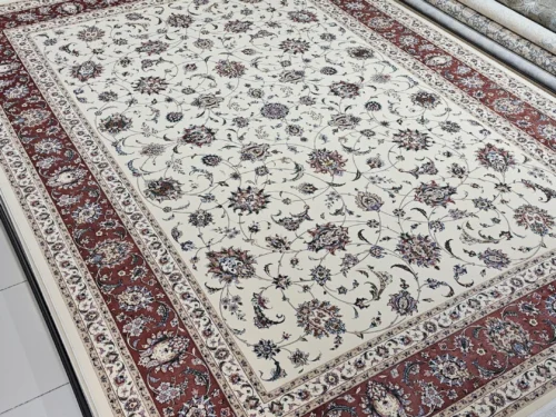فرش ماشینی بهشتی ابریشمی هیلا،موزی T-08