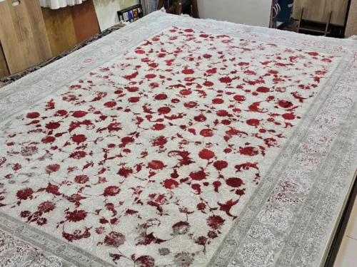 فرش ماشینی ماهریس،M507 گل سرخ