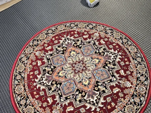 فرش ماشینی گرد 80*80،هریس لاکی