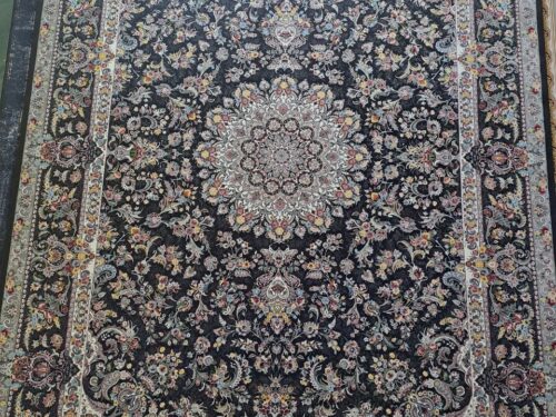 طرح: گل افشان _ کف ساده _ رنگ سورمه ای  1200 شانه نخ آکرولیک