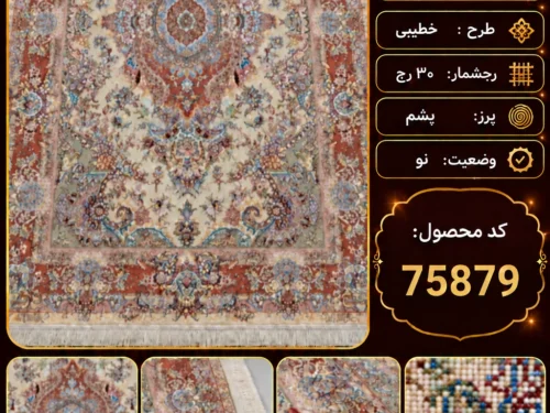 فرش دستباف 6 متری خطیبی 30 رج - کد 75879