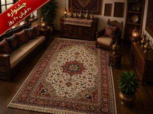 فرش دستباف اصفهان قلم آذرشهر 30 رج کد 511014