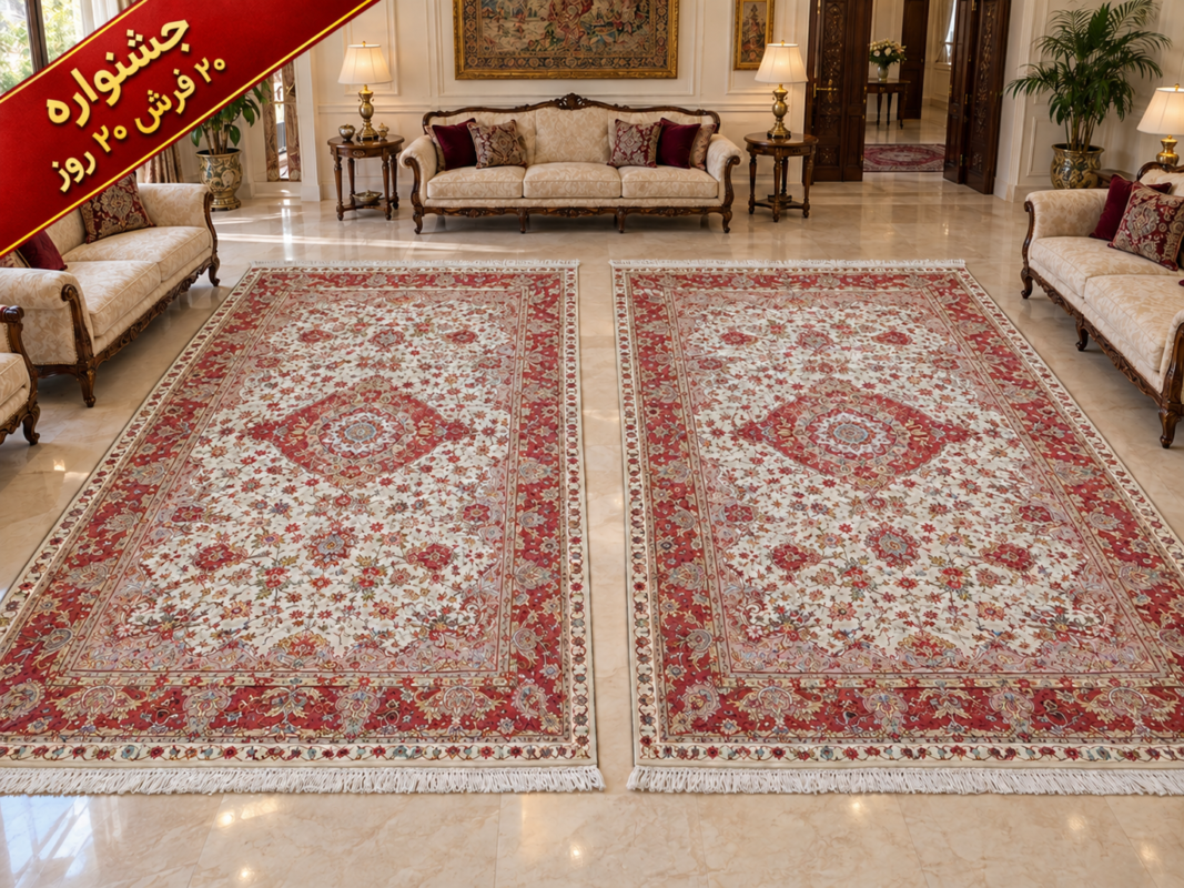 جفت 9 متری 30 رج خطیبی گل ابریشم – کد 75660