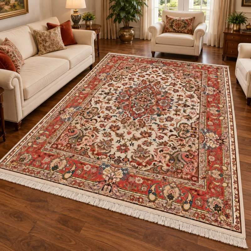 فرش دستبافت 6 متری سالاری 30 رج کاشمر - کد 75734
